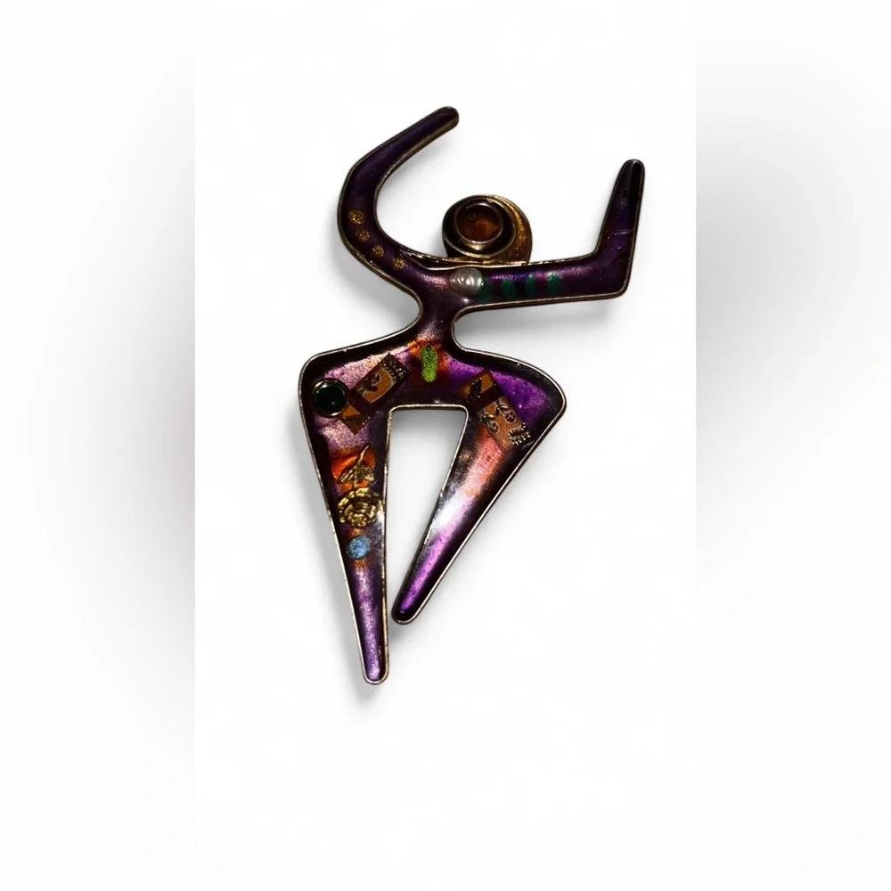 Multi colored broach unique - Picture 2 of 2